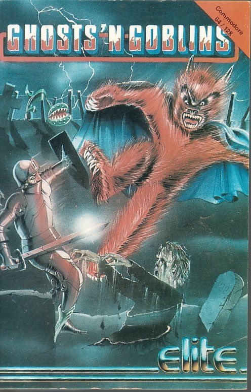 Ghosts 'N Goblins box art for Commodore 64
